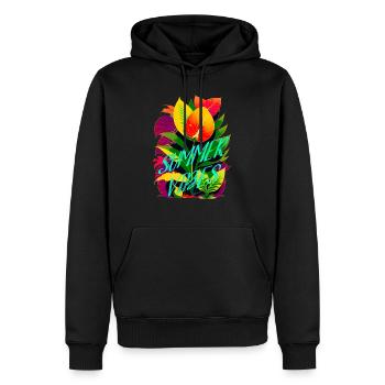 SUMMER VIBES - Männer Premium Bio Hoodie - Schwarz - Vorne - Nico (187cm)