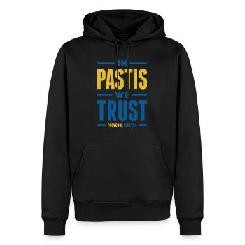 In Pastis we trust - Sweat à capuche Premium bio Homme - noir - Devant - Nico (187cm)