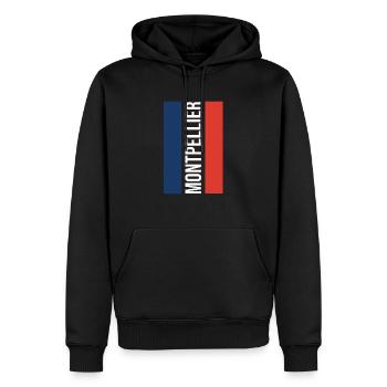 Montpellier T-Shirt - Männer Premium Bio Hoodie - Schwarz - Vorne - Nico (187cm)