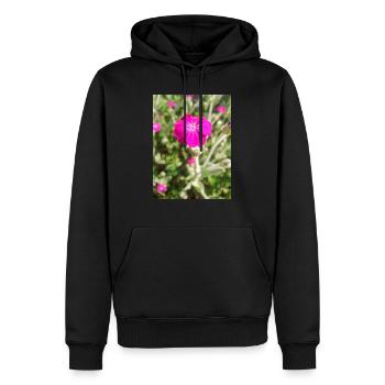 Rosennelke Kronen-Lichtnelke Lychnis coronaria - Männer Premium Bio Hoodie - Schwarz - Vorne - Nico (187cm)