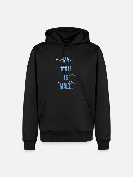 Meine Mutter ist männlich - Männer Premium Bio Hoodie - Schwarz