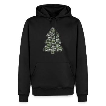 Arbre de Noël - Sweat à capuche Premium bio Homme - noir - Devant - Nico (187cm)
