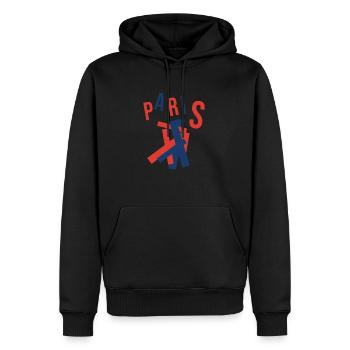 Artistic Paris Hoodie Creative - Men’s Premium Organic Hoodie - black - Front - Nico (187cm)