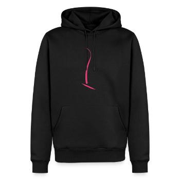 Lieblingsfarbe Lila - Männer Premium Bio Hoodie - Schwarz - Vorne - Nico (187cm)