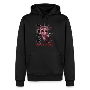 New York USA America Travel Tourist Patriot - Men’s Premium Organic Hoodie - black - Front - Nico (187cm)