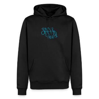 Baby from Saas-Fee - Men’s Premium Organic Hoodie - black - Front - Nico (187cm)