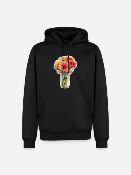 Gerbera Daisies - Men’s Premium Organic Hoodie - black