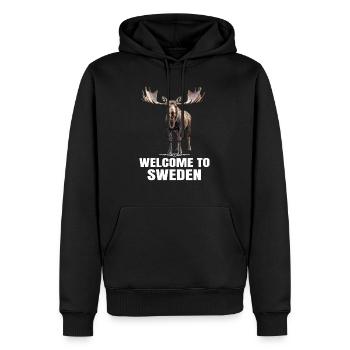 Schweden Schwedischer Elch bestes Tier Geweih Hirsch Hirsch - Männer Premium Bio Hoodie - Schwarz - Vorne - Nico (187cm)