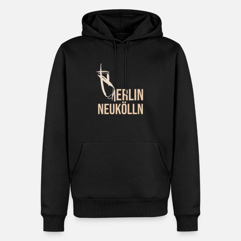 Chapeau de pêcheur de Berlin Neukölln - Sweat à capuche Premium bio Homme - noir