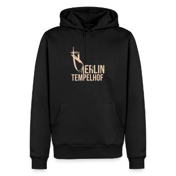Berlin Tempelhof - Men’s Premium Organic Hoodie - black - Front - Nico (187cm)