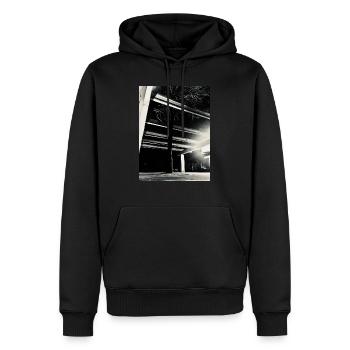 Urban back to Nature Duisburg - Männer Premium Bio Hoodie - Schwarz - Vorne - Nico (187cm)