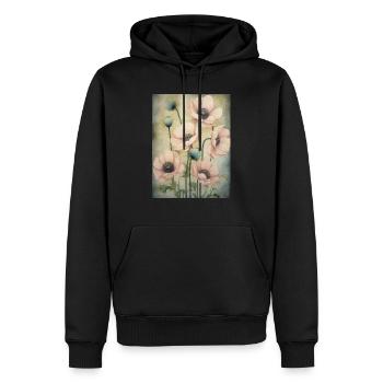 Poppies 38 - Männer Premium Bio Hoodie - Schwarz - Vorne - Nico (187cm)