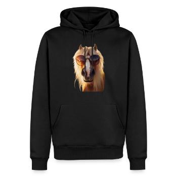 It's cool Haflinger - Männer Premium Bio Hoodie - Schwarz - Vorne - Nico (187cm)