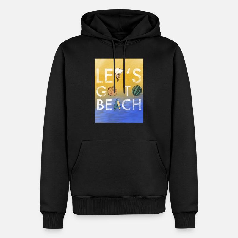 Permet d’aller à la plage - Sweat à capuche Premium bio Homme - noir