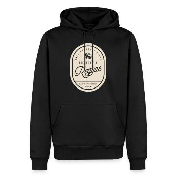 Rasta University Authentic Reggae - Men’s Premium Organic Hoodie - black - Front - Nico (187cm)