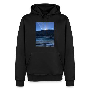 IMG 0496 - Männer Premium Bio Hoodie - Schwarz - Vorne - Nico (187cm)