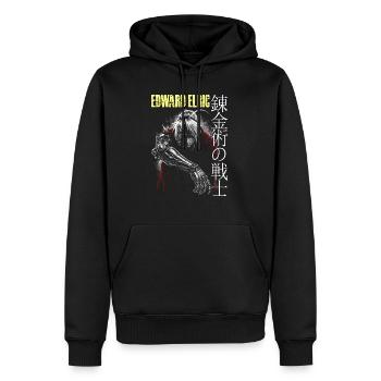 Edward Elric Fanart Fullmetal Alchemist 2001 - Sweat à capuche Premium bio Homme - noir - Devant - Nico (187cm)