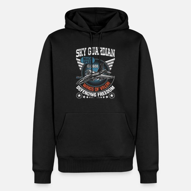 Gardien du ciel - Sweat à capuche Premium bio Homme - noir