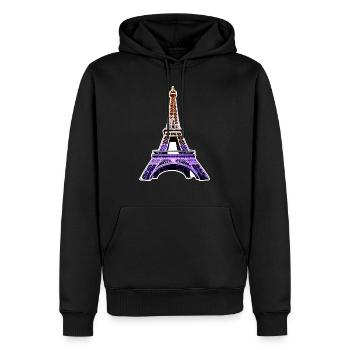Eiffel tower #10 - Sweat à capuche Premium bio Homme - noir - Devant - Nico (187cm)