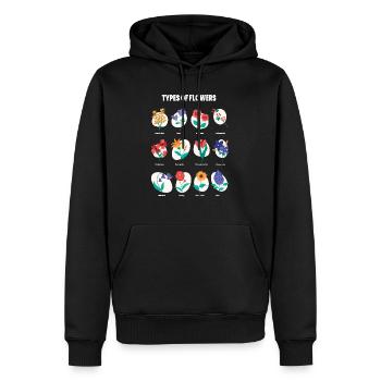 Types of Flowers Flowers of The World - Sweat à capuche Premium bio Homme - noir - Devant - Nico (187cm)