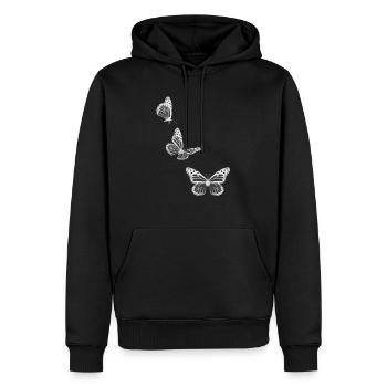 Flight of the Butterfly - Men’s Premium Organic Hoodie - black - Front - Nico (187cm)