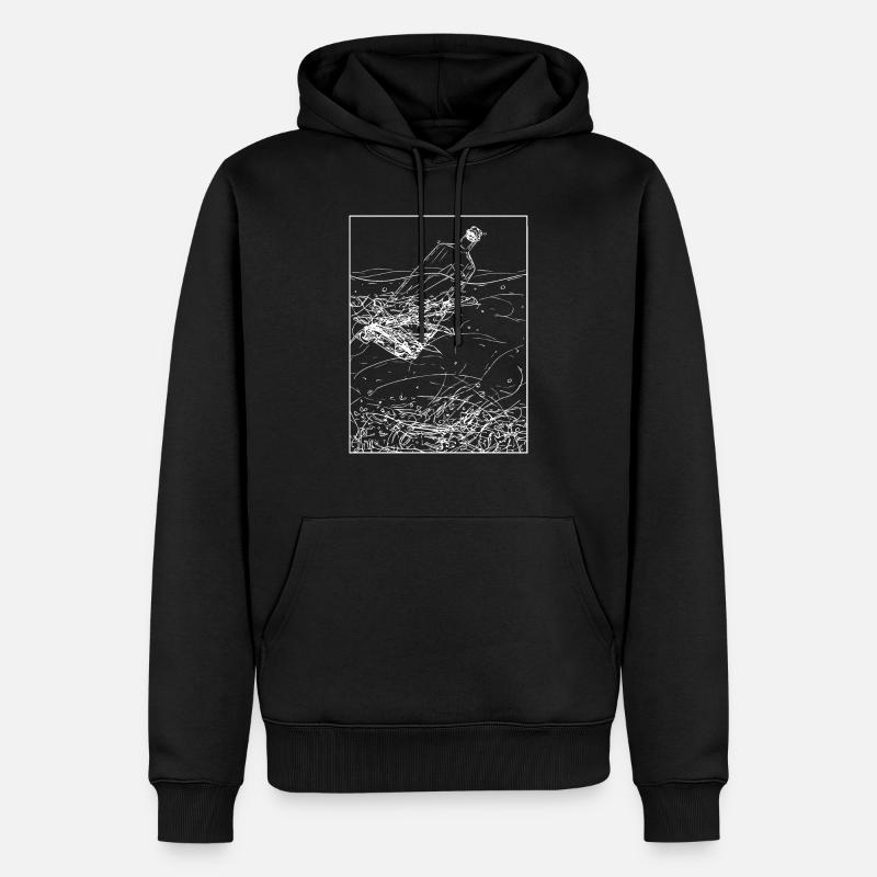 Flaschenpost - Männer Premium Bio Hoodie - Schwarz
