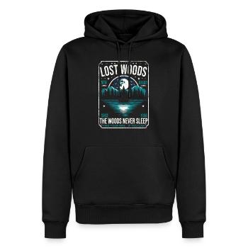 Lost Woods 1958 Retro Halloween Mond & See Szene - Männer Premium Bio Hoodie - Schwarz - Vorne - Nico (187cm)