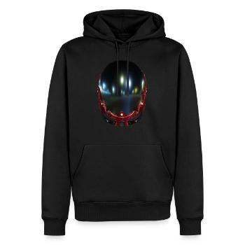 Astronaut Futuristischer Helm - Männer Premium Bio Hoodie - Schwarz - Vorne - Nico (187cm)