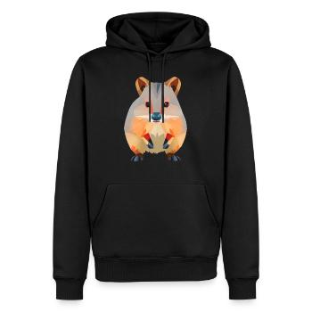 Portrait de rongeur rayé, mammifère charmant - Sweat à capuche Premium bio Homme - noir - Devant - Nico (187cm)