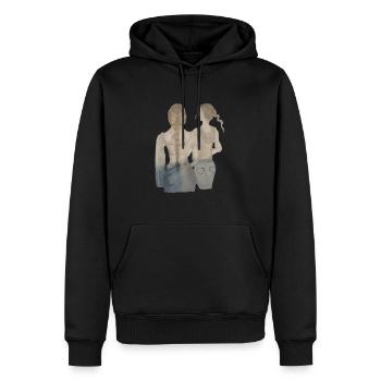 BACK FRIENDS - Men’s Premium Organic Hoodie - black - Front - Nico (187cm)