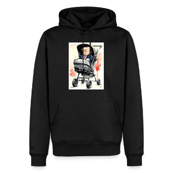 Le plus gros bébé du monde - Sweat à capuche Premium bio Homme - noir - Devant - Nico (187cm)