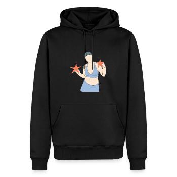 Voir - Sweat à capuche Premium bio Homme - noir - Devant - Nico (187cm)