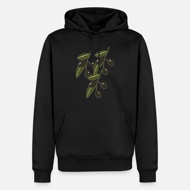 Rameaux d’olivier Impressionnisme - Sweat à capuche Premium bio Homme - noir