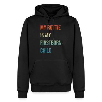 Rottie Premier-né - Sweat à capuche Premium bio Homme - noir - Devant - Nico (187cm)