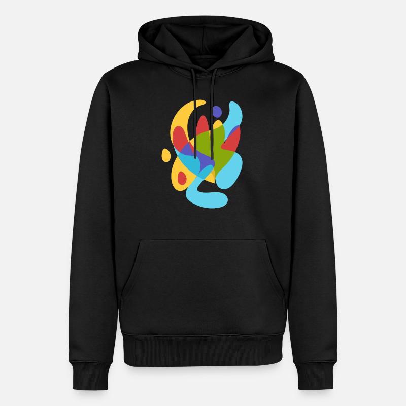Abstrait Flore tropicale d’été - Sweat à capuche Premium bio Homme - noir