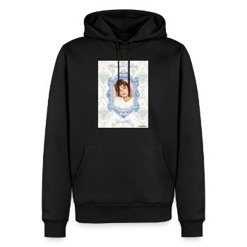 Cadre photo bleu clair - Sweat à capuche Premium bio Homme - noir - Devant - Nico (187cm)