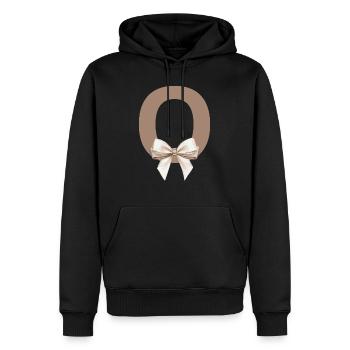 Buchstabe O Knoten - Männer Premium Bio Hoodie - Schwarz - Vorne - Nico (187cm)