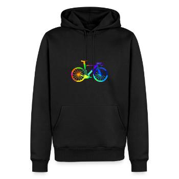 Vélo de route Triathlon Rainbow Polygon Bike - Sweat à capuche Premium bio Homme - noir - Devant - Nico (187cm)