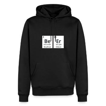 Bière chimique - Sweat à capuche Premium bio Homme - noir - Devant - Nico (187cm)