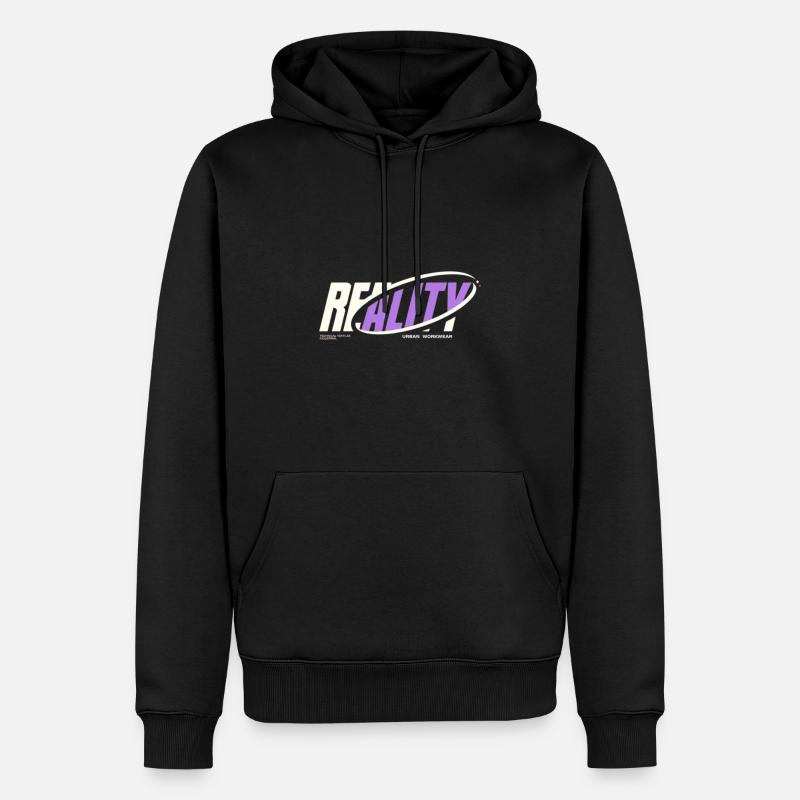 Realety - Männer Premium Bio Hoodie - Schwarz
