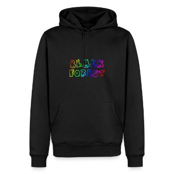 Schwarzwald | Gebirge | Wandern | Urlaub - Männer Premium Bio Hoodie - Schwarz - Vorne - Nico (187cm)