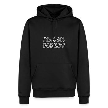 Schwarzwald | Gebirge | Wandern | Urlaub - Männer Premium Bio Hoodie - Schwarz - Vorne - Nico (187cm)