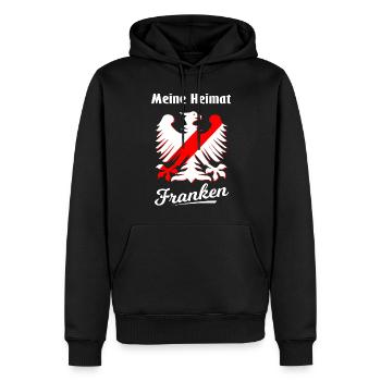 Zuhause in Franken - Männer Premium Bio Hoodie - Schwarz - Vorne - Nico (187cm)