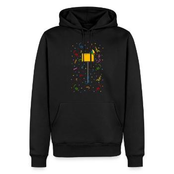 Fasching Fastnacht Karneval Ortsschild Narrenkappe - Männer Premium Bio Hoodie - Schwarz - Vorne - Nico (187cm)