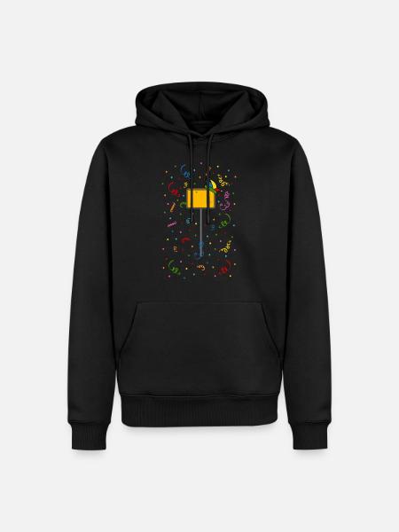 Fasching Fastnacht Karneval Ortsschild Narrenkappe - Männer Premium Bio Hoodie - Schwarz