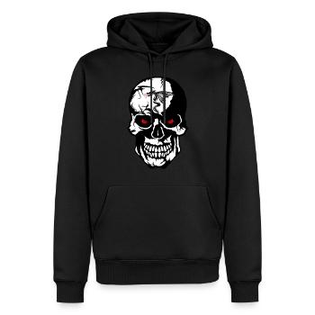 head of death skull dragon tribal tattoo tattoo s - Men’s Premium Organic Hoodie - black - Front - Nico (187cm)