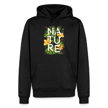 Dschungel 1 - Männer Premium Bio Hoodie - Schwarz - Vorne - Nico (187cm)