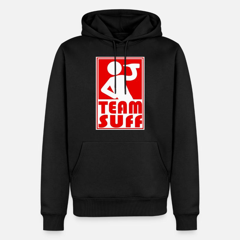 TEAM SUFF - Männer Premium Bio Hoodie - Schwarz