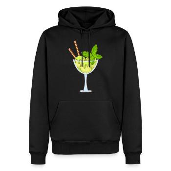 Eis Speiseeis Eiskrem Eiscreme Kugeleis Eisbecher - Männer Premium Bio Hoodie - Schwarz - Vorne - Nico (187cm)