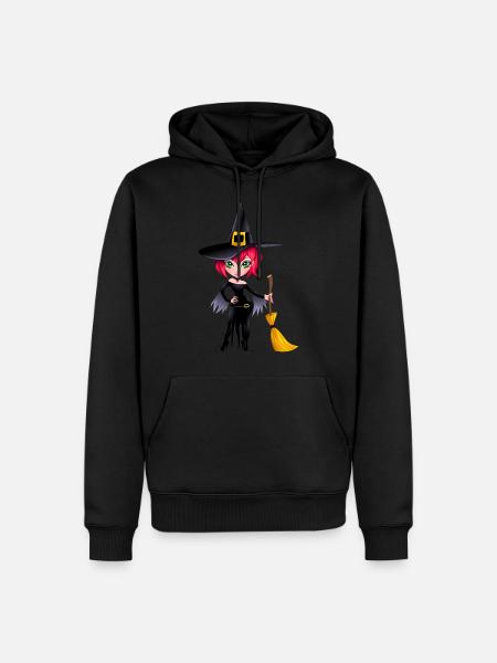 Witch on Halloween - Men’s Premium Organic Hoodie - black